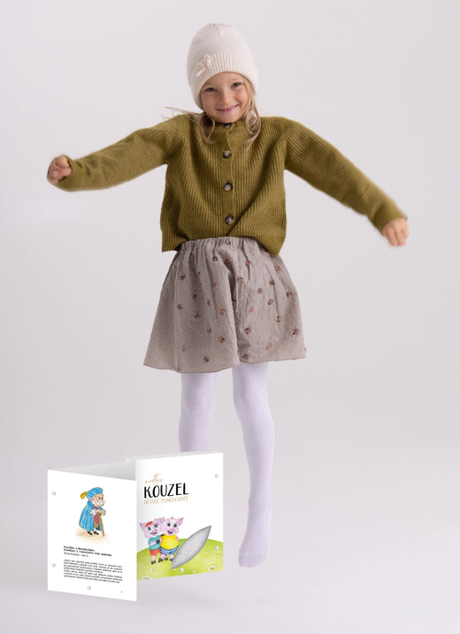 Children's tights in a fairy-tale book – POHÁDKY II (white)