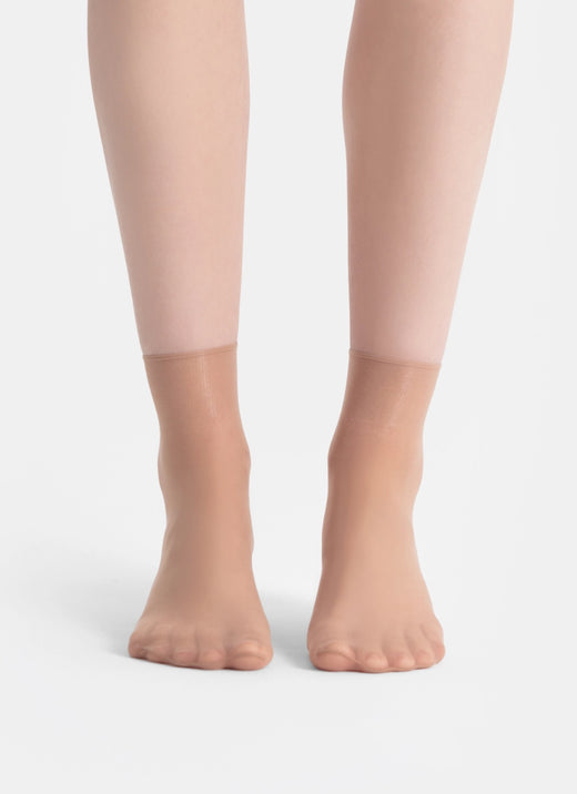 Socks with a transparent toe | nadotec ZEMĚ | 8 DEN beige