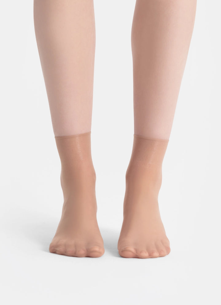 Socks with a transparent toe | nadotec ZEMĚ | 8 DEN beige