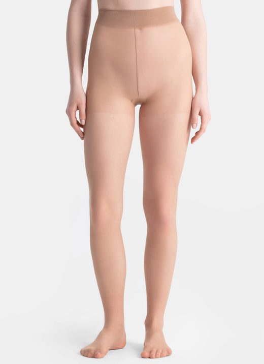 5 PACK: Classic tights with a transparent toe | nadotec DUŠE | 20 DEN beige