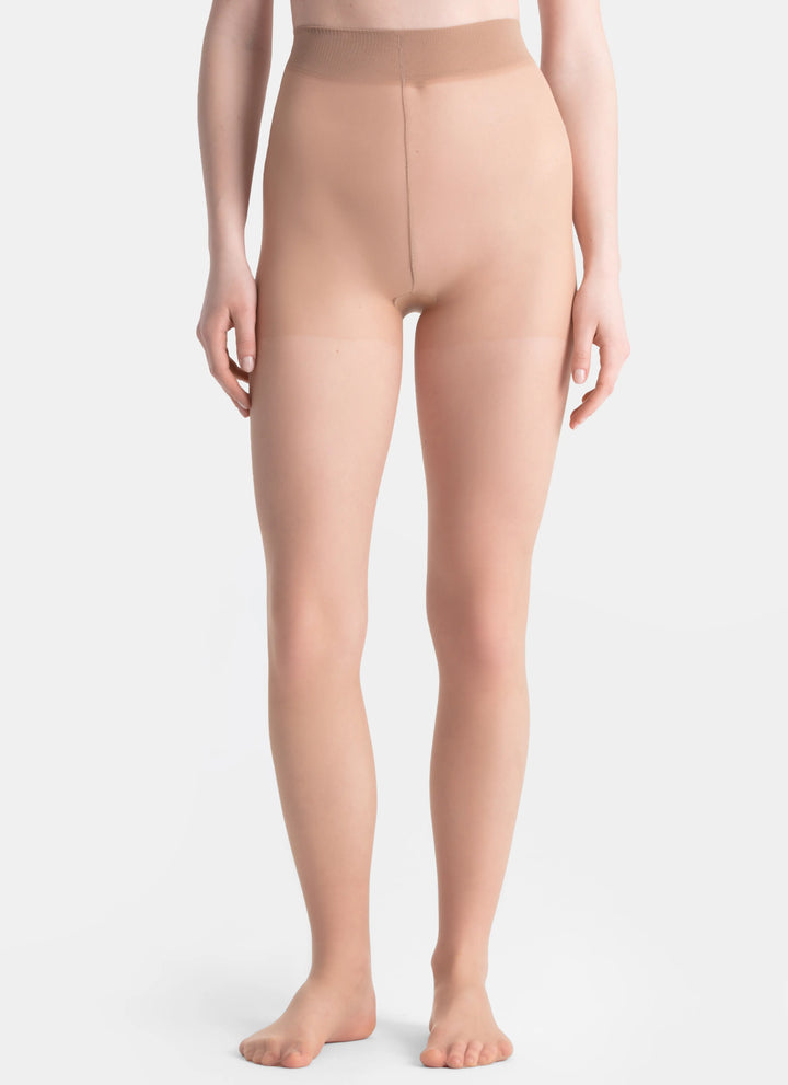 Classic tights with a transparent toe | nadotec DUŠE | 20 DEN beige