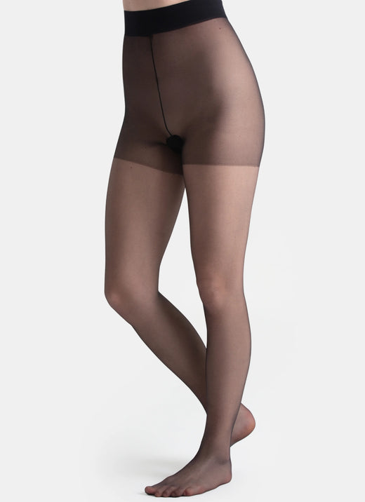 5 PACK: Classic tights with a transparent toe | nadotec DUŠE | 20 DEN black