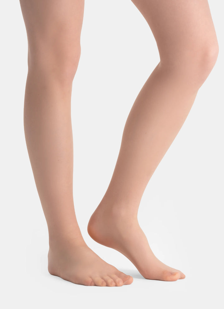 Classic tights with a transparent toe | nadotec DUŠE | 20 DEN beige