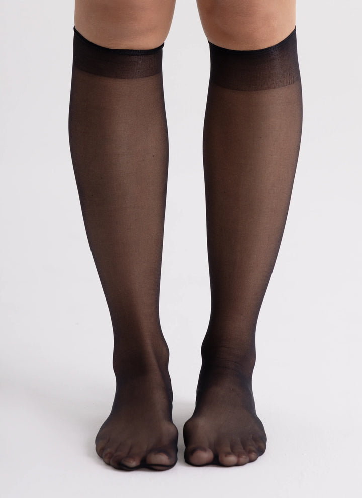 Knee-highs made from more durable yarn | nadotec VŠEDNÍHO DNE | 12 DEN black