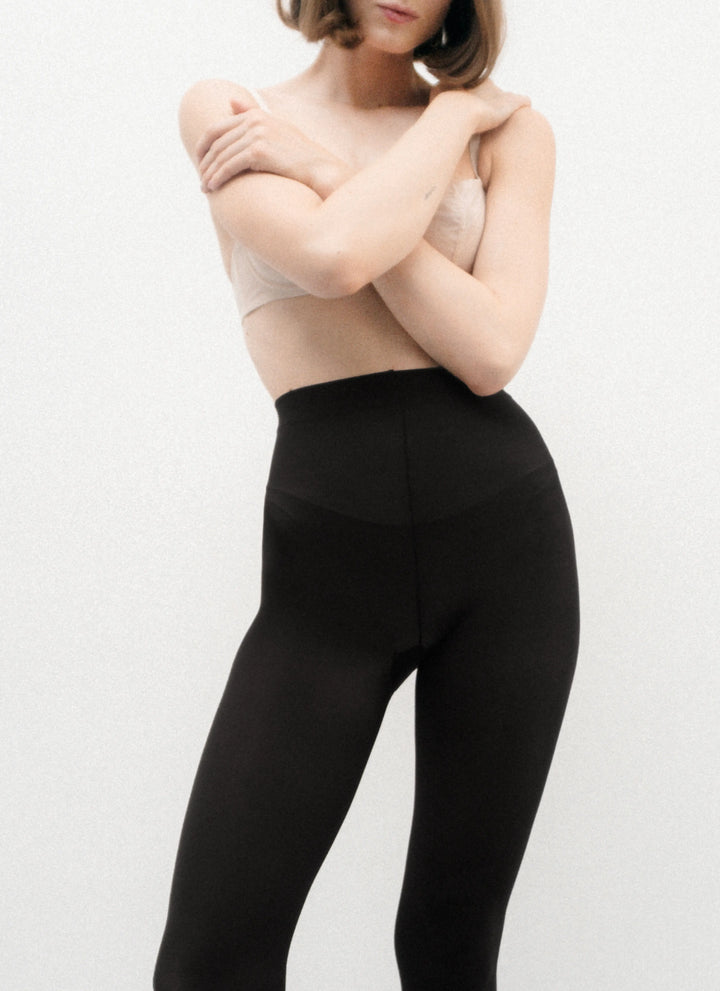 Black microfiber tights | nadotec NOIR | 40 DEN