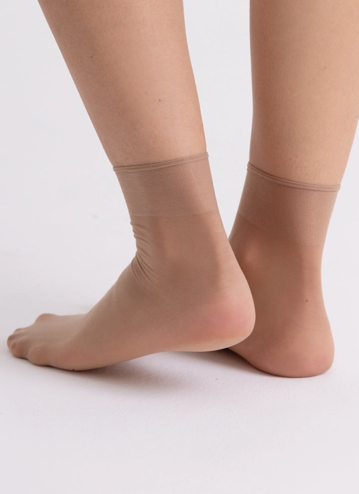 Socks made from durable yarn | nadotec STOPY | 12 DEN beige