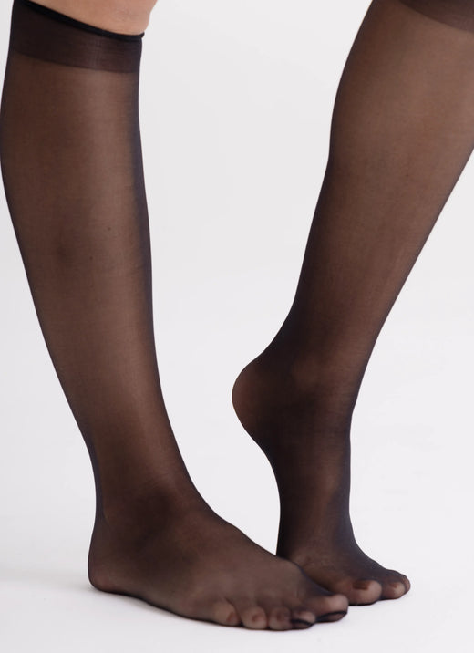 5 PACK: Knee-highs made of more durable yarn | nadotec VŠEDNÍHO DNE | 12 DEN black