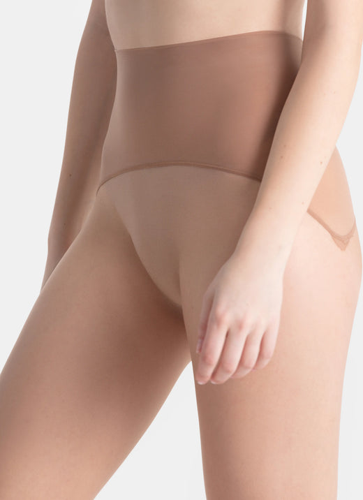 5 PACK: High-waisted tights | nadotec ELEGANCE | 30 DEN beige