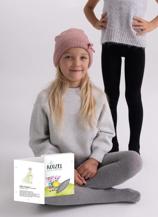 Children's tights in a fairy-tale book – POHÁDKY IV (grey)