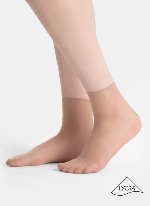 5 PACK: Socks with a transparent toe | nadotec ZEMĚ | 8 DEN beige
